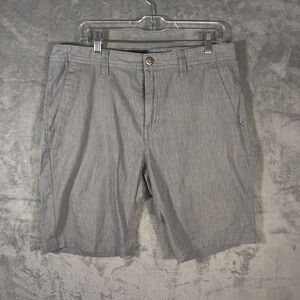 Volcom Shorts Men's Size 34 Grey Flat Front Mid Rise Grunge Punk‎ Skater